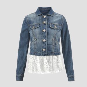 Cabi #5297 • Dakota Jacket • Blue Denim w/Removable Lace • Medium